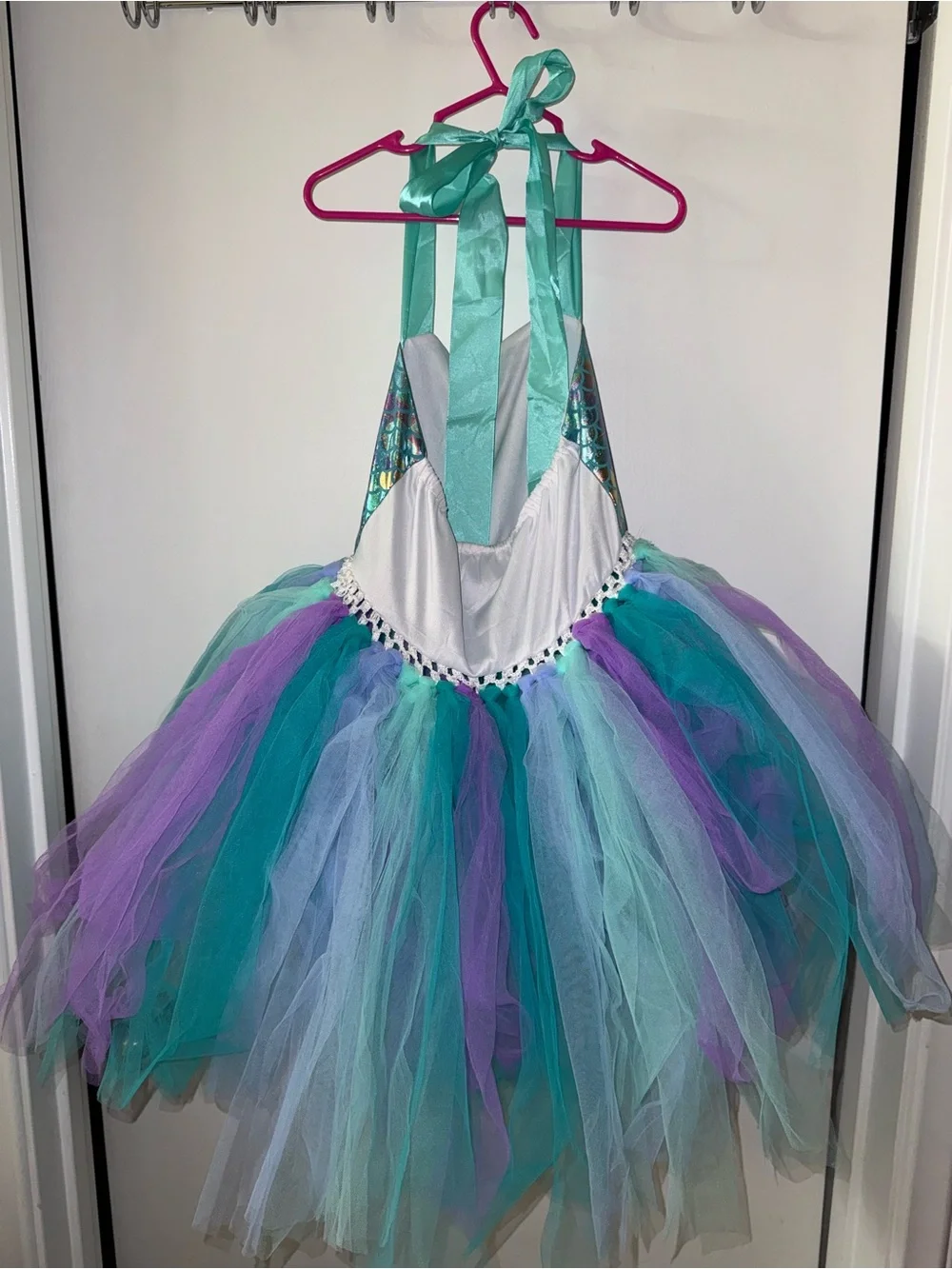 Mermaid Tutu Dress Costume in Teal, Purple & Aqua